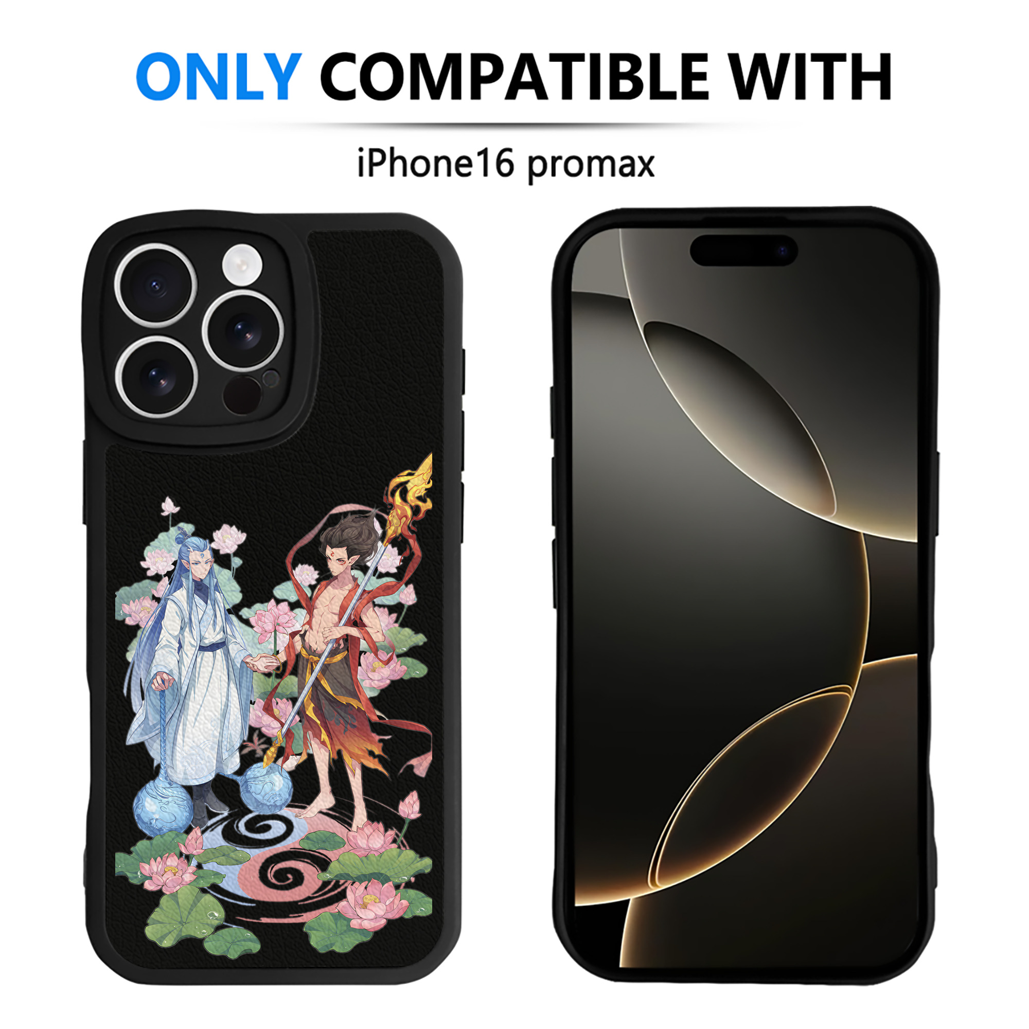 （画像用） Ne Zha 2 ナタ 魔童の大暴れ 【iPhone 16シリーズ対応】シリコンスマホケース（レザー調） 材質：シリコン
